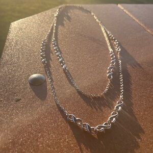 Infinity silver necklace